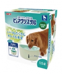 日本 GEX 視窗型飲水器犬用1.5L/濾芯